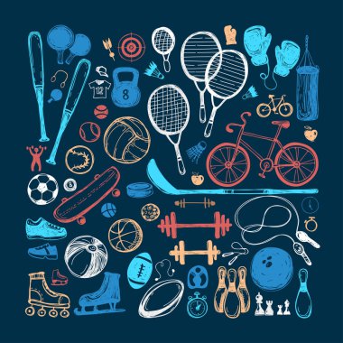 Spor kroki donatımı. Elle çizilmiş