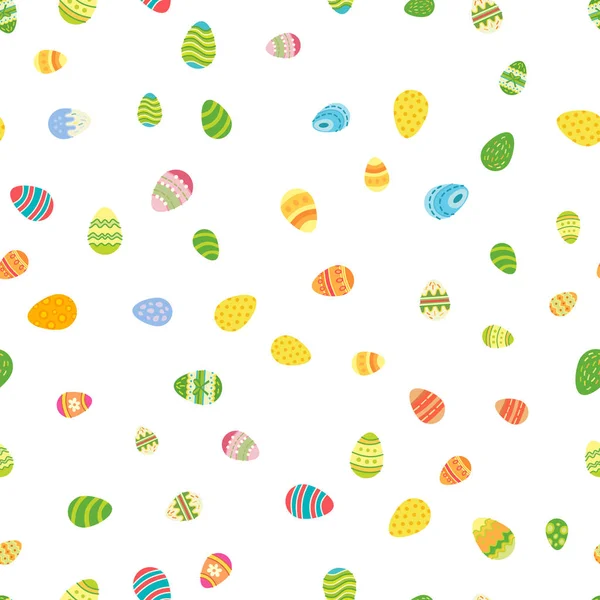 Paskalya yumurtaları Dikişsiz desen. Tatil Vintage arka plan — Stok Vektör