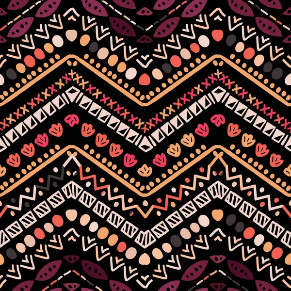 Геометрический зигзагообразный рисунок Иката. Племенная этническая тема — стоковый вектор