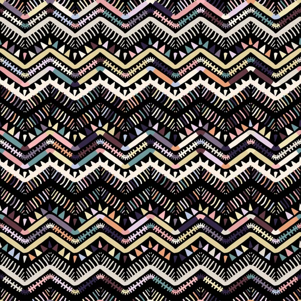 Ikat geometrisches Zickzackmuster. Ethnisches Stammesthema — Stockvektor