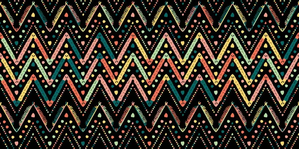 Modèle de style africain zigzag rétro. Conception Chevron — Image vectorielle