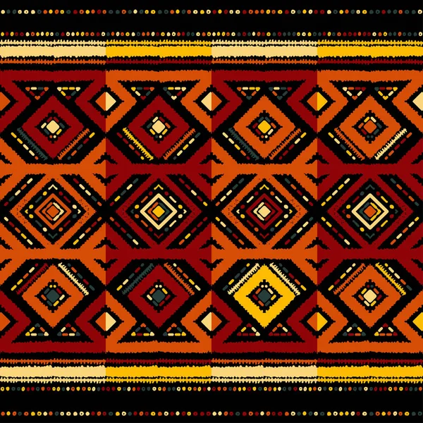 Patrón ikat tribal chevron zigzag étnico sin costuras — Archivo Imágenes Vectoriales