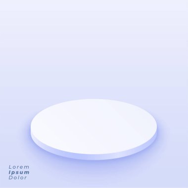 3D podyum sunuyu şablon arka plan beyaz