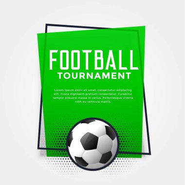 futbol yeşil afiş metin alanı ile