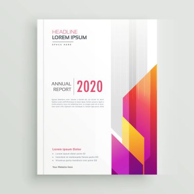 modern colorful business brochure design clipart