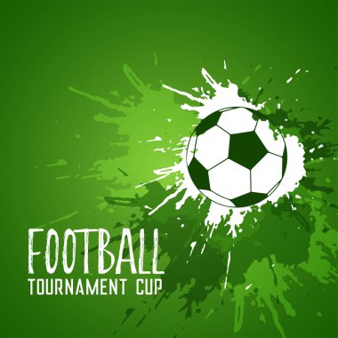 futbol grunge yeşil mürekkep sıçrama arka plan