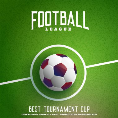 Futbol yeşil çim zemin üzerine
