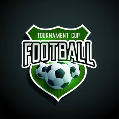 Futbol Turnuvası etiketi tasarlamak vektör