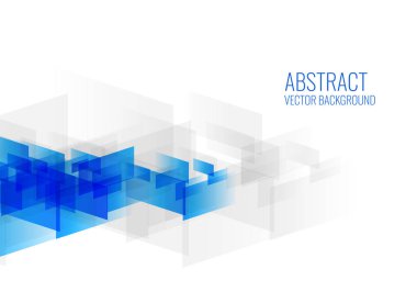 beyaz zemin üzerine mavi geometrik soyut şekiller