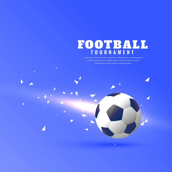 abstract football blue background with light and particle effect