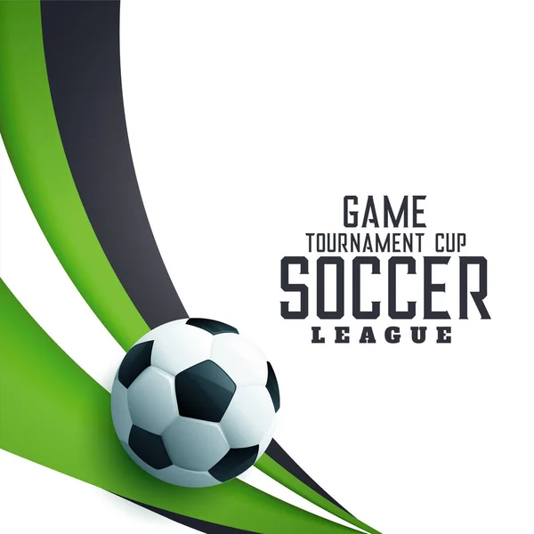 Soocer Tournament League Football Background — Stock Vector