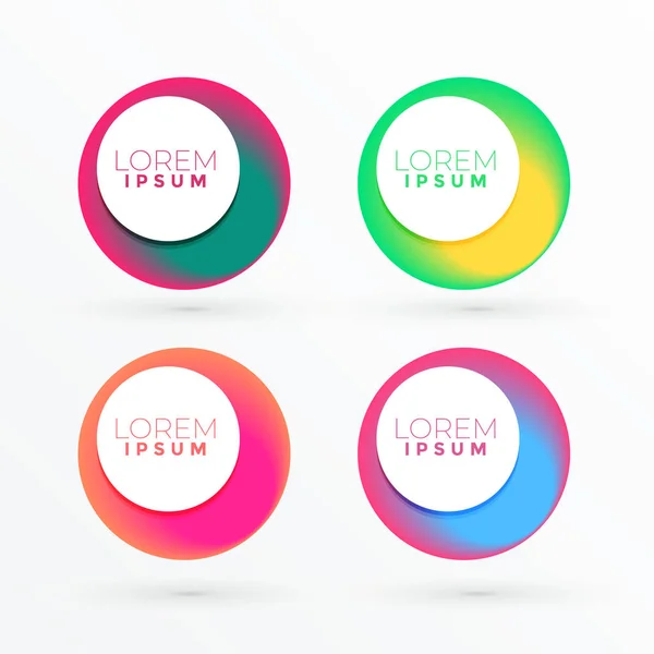 Colorful Circle Abstract Banner Text Space — Stock Vector