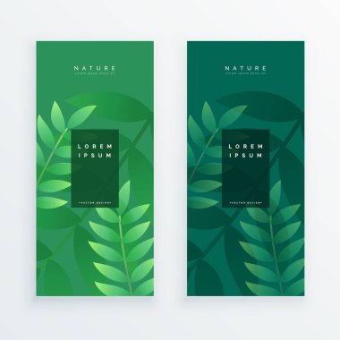 iki dikey yaprak afiş kümesi