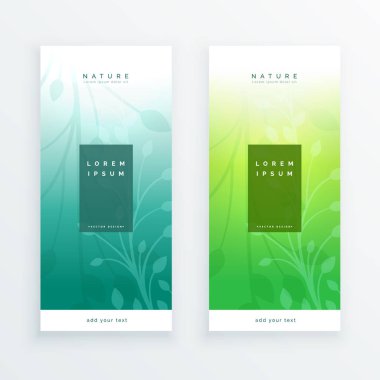 zarif yaprakları dikey afiş kümesi