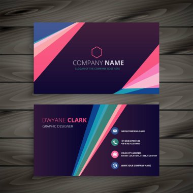 soyut geometrik şekiller ile yaratıcı kartvizit tasarımı