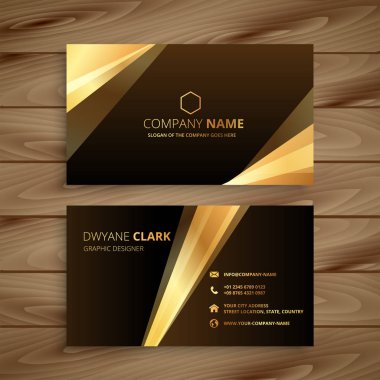 Altın parlak kartvizit tasarımı