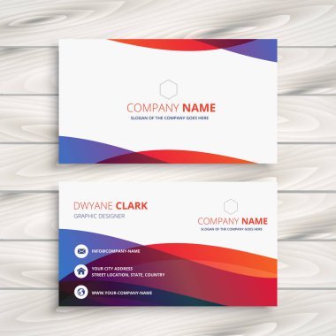 Modern renkli kartvizit tasarımı