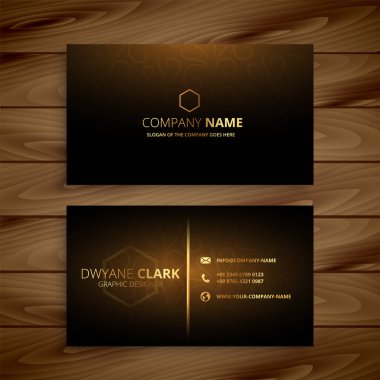 Lüks sigorta primi altın kartvizit şablonu