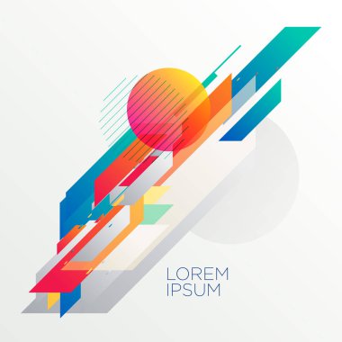 soyut renkli şekiller tasarım arka plan