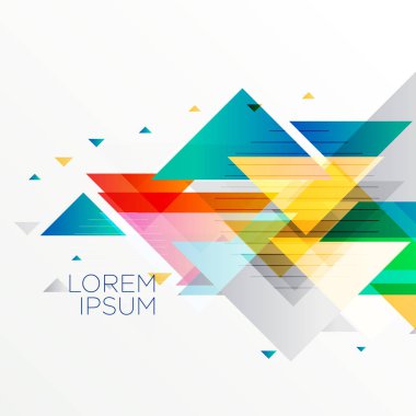 Memphis tarzı renkli üçgen arka plan