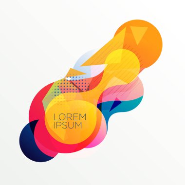 renkli soyut şekiller memphis tarzı arka plan