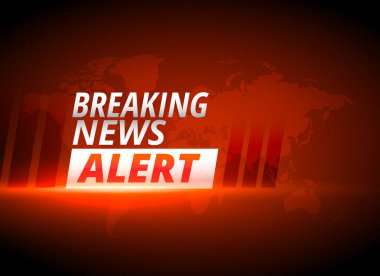 Son dakika haber uyarı arka planda kırmızı tema