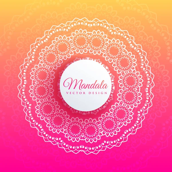Bunte Mandala Kunst Eleganten Hintergrund — Stockvektor