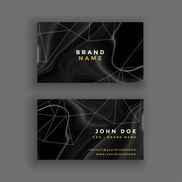 abstract dark marble texture business card