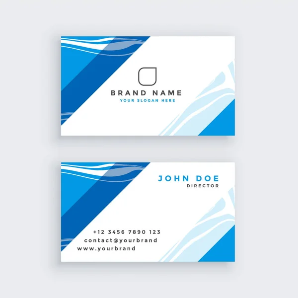 professional blue modern business card