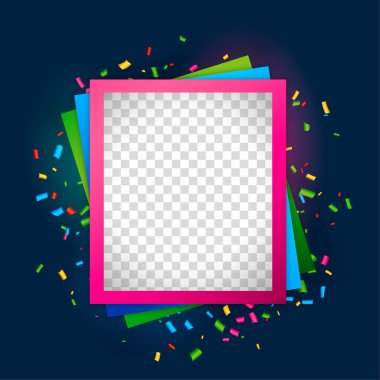 Doğum günü kutlaması için boş resim çerçevesi