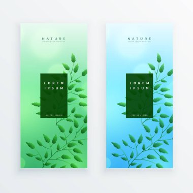 dikey doğa banner tasarımı bırakır