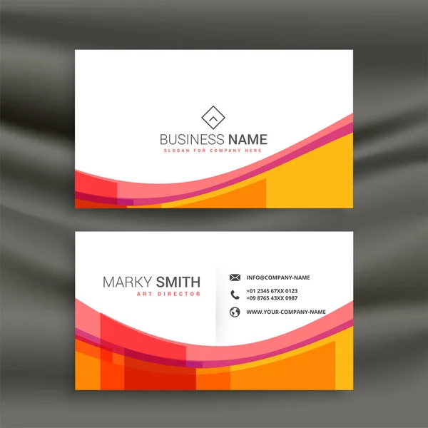 awesome colorful wave business card design