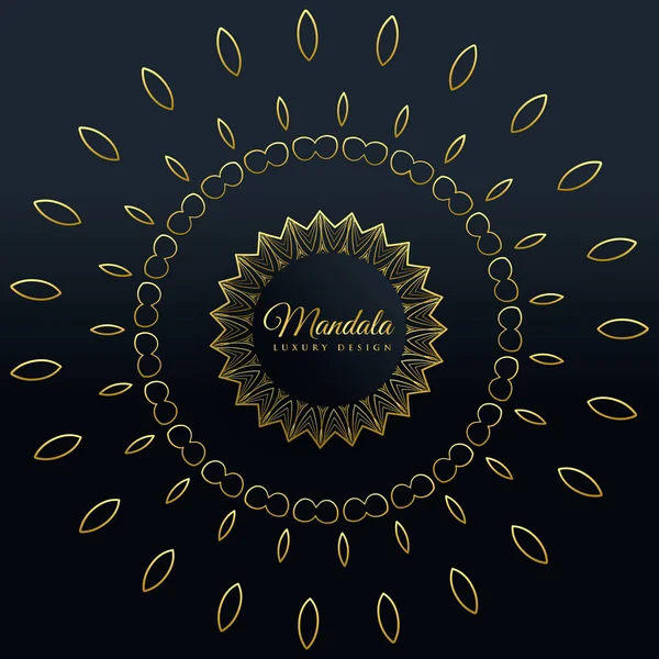 Stijlvolle Gouden Mandala Decoratieve Ontwerp — Stockvector