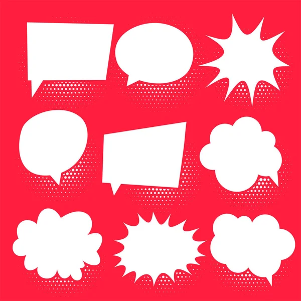 Ensemble Bulles Chat Comique — Image vectorielle