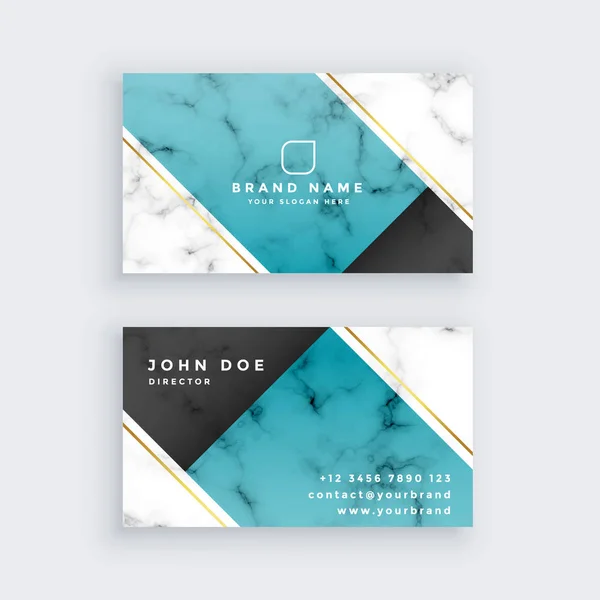 modern creative business card in marble texture