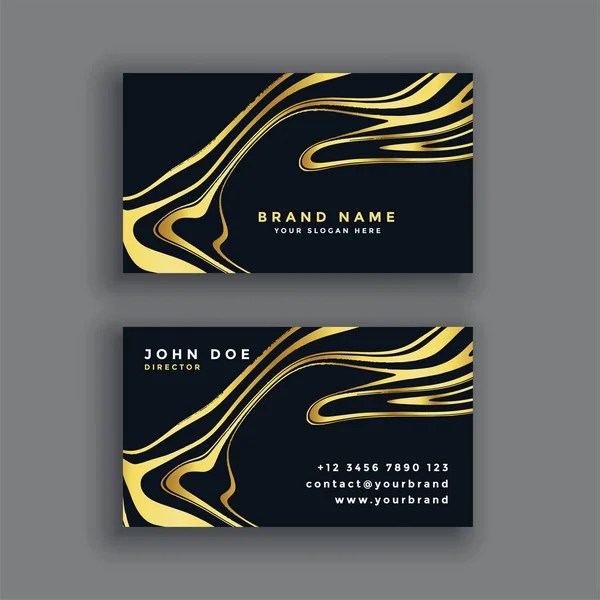 black and gold luxury abstract business card