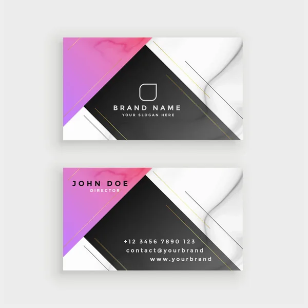 minimal style marble business card design