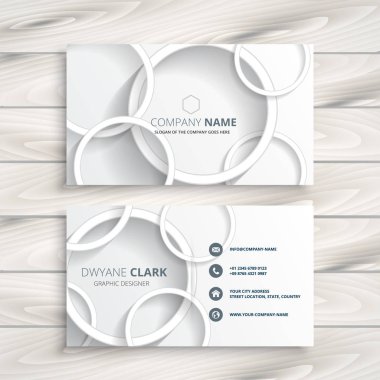 beyaz iş kartı ile 3d daireler çizmek