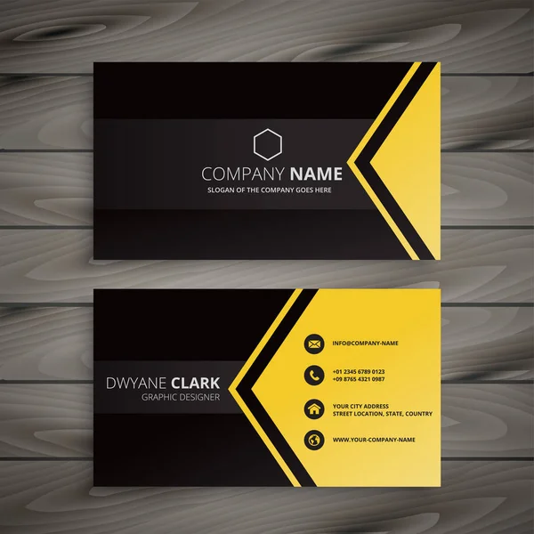 dark business card with geometric shape