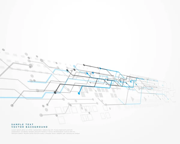 Fundo Tecnologia Branca Com Diagrama Malha —  Vetores de Stock