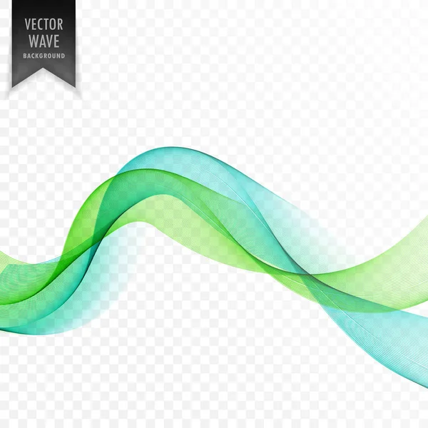 Green Wavy Abstract Wave Background — Stock Vector