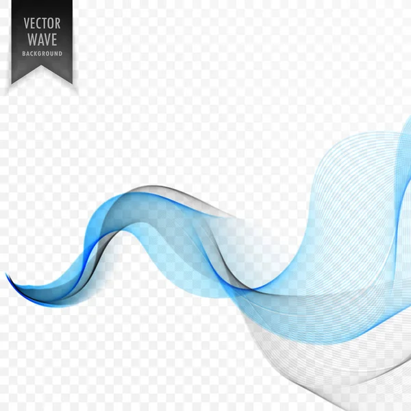 Blue Smoky Wave Abstract Background — Stock Vector