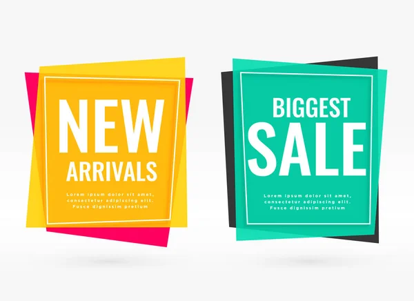 Bright Sale Banners Text Space — Stock Vector