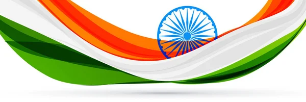 独創的なスタイルで美しいインドの旗デザイン — ストックベクタ