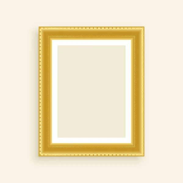 Старовинна Розкішна Золота Фоторамка — стоковий вектор
