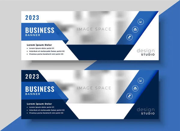 Корпоративный Дизайн Синего Баннера Вашего Бизнеса — стоковый вектор