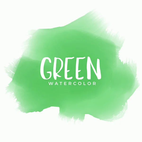 Green Watercolor Stain Texture Background — Stock Vector