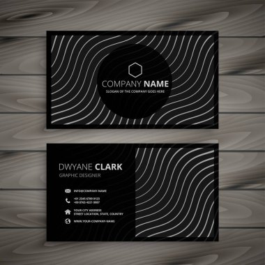 zarif siyah kartvizit tasarımı