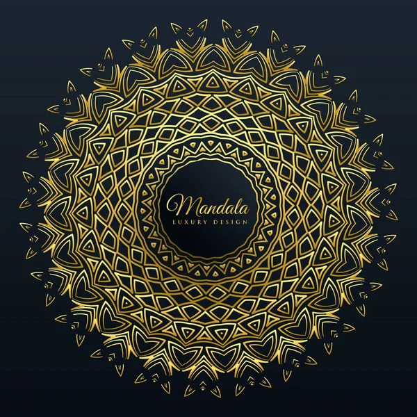Schöne Goldene Mandala Muster Hintergrund — Stockvektor