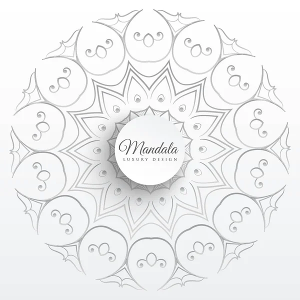 Elegante Indio Mandala Patrón Fondo — Archivo Imágenes Vectoriales
